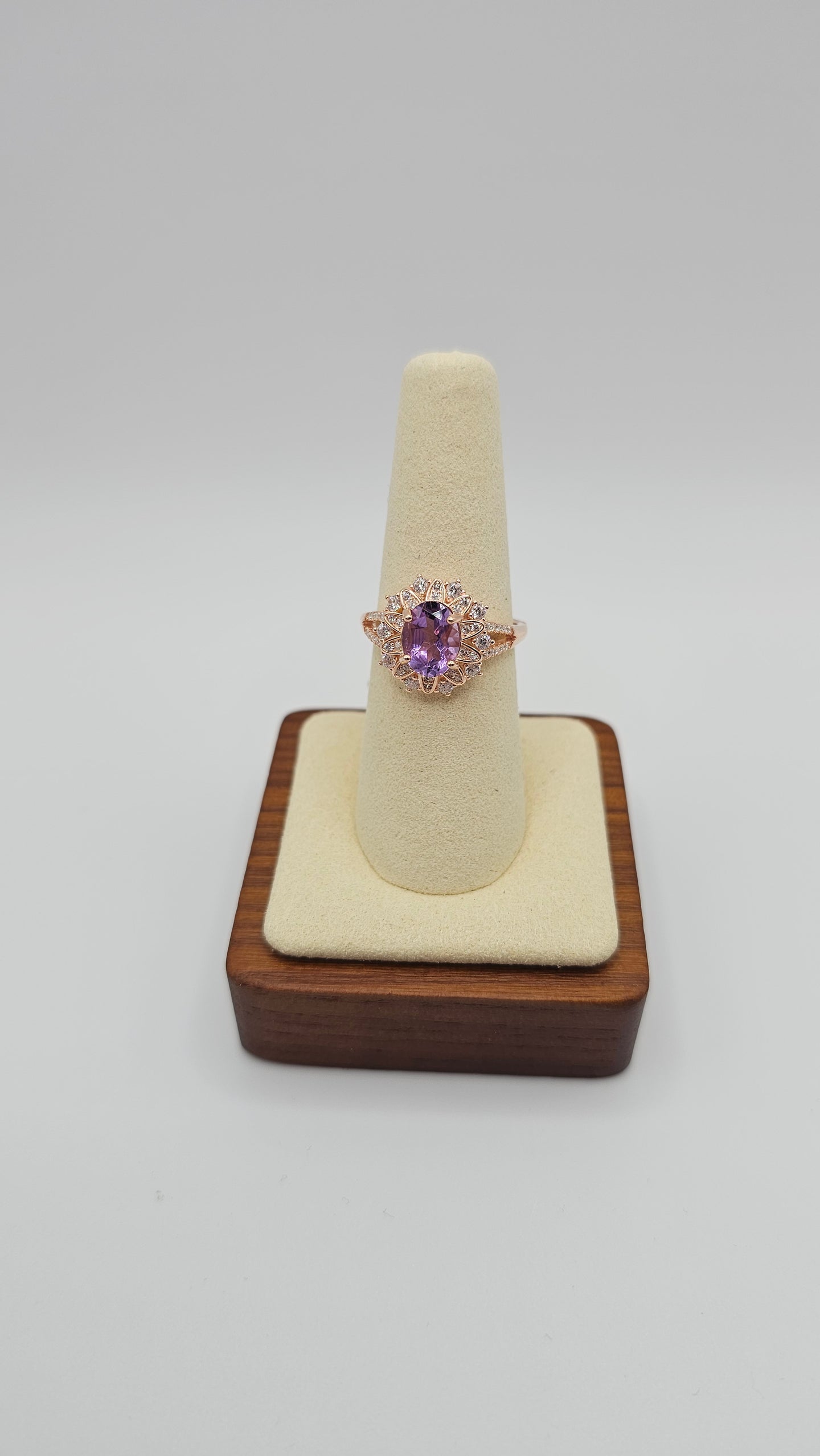 Amethyst Old Hollywood Ring