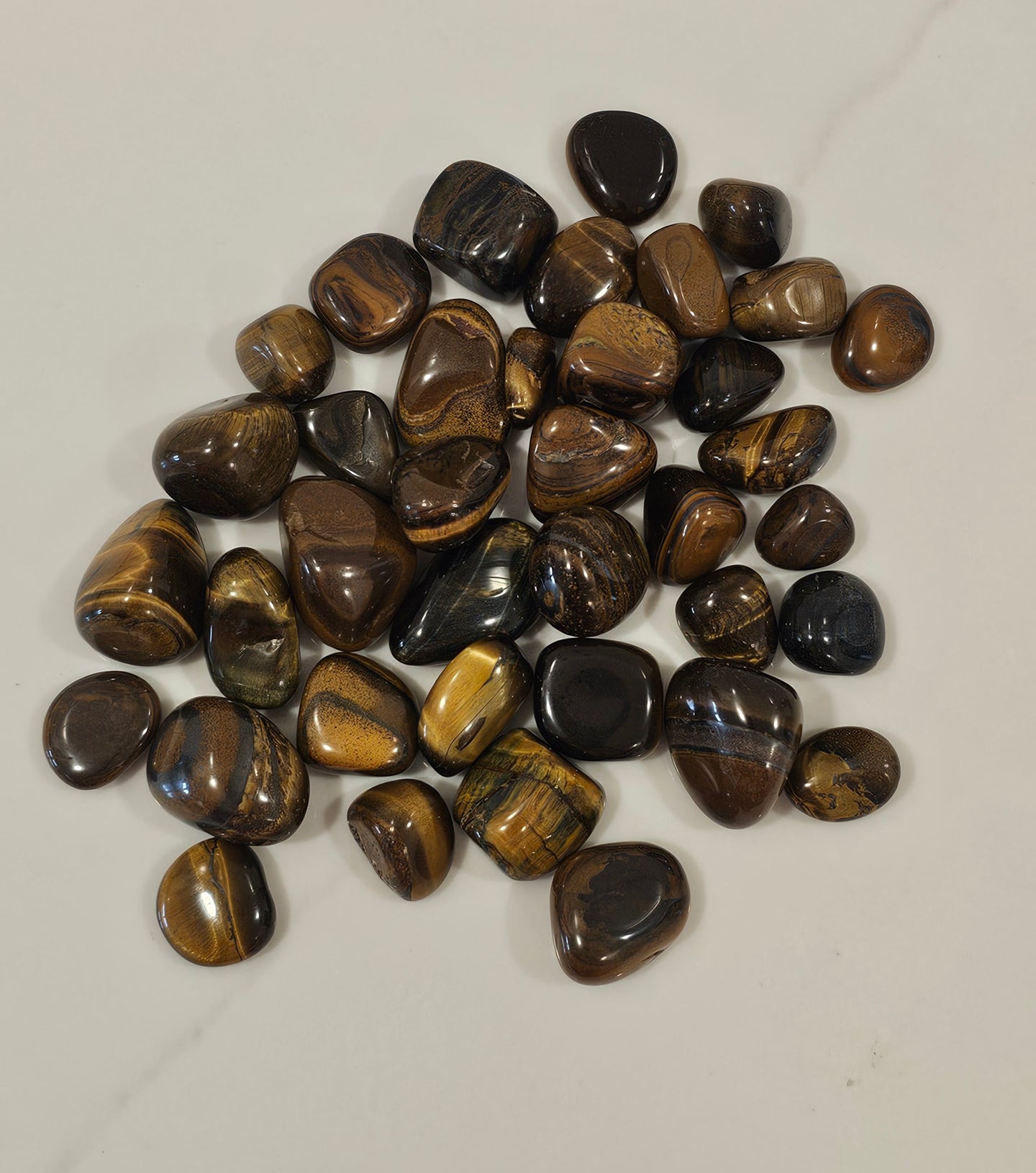 Hawk Eye Tumble (blue tigers eye)