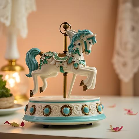 Vintage Carousel Horse Music Box