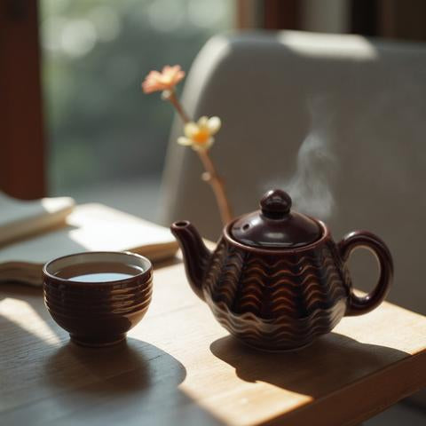 Vintage Brown Single Serving Teapot