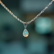 Load image into Gallery viewer, Opal Necklace Sterling Silver
