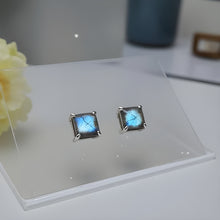 Load image into Gallery viewer, labrodorite stud earrings
