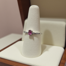 Load image into Gallery viewer, Vintage Pink Tourmaline Ring in Sterling Silver
