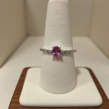 Load image into Gallery viewer, Vintage Pink Tourmaline Ring in Sterling Silver
