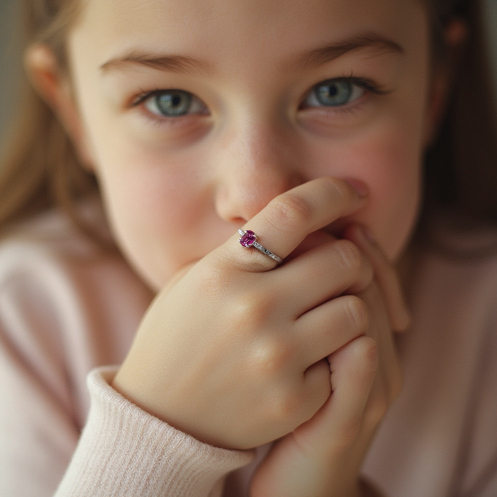 Vintage Pink Tourmaline Ring in Sterling Silver