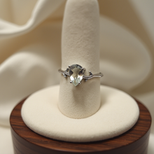 Load image into Gallery viewer, Green Amethyst Ring in Sterling Silver
