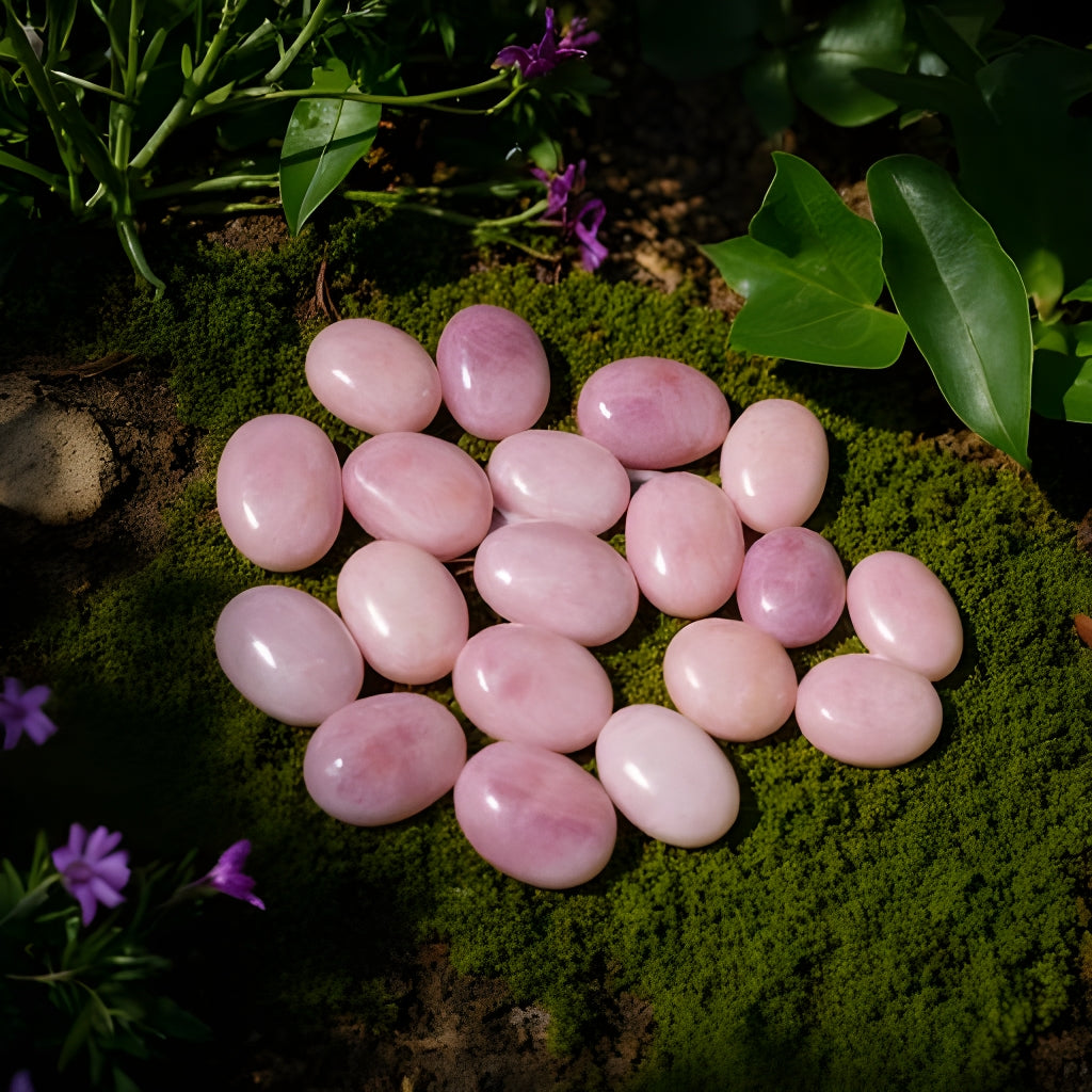 Rose Quartz Mini Palm Stone