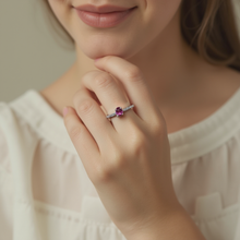 Load image into Gallery viewer, Vintage Pink Tourmaline Ring in Sterling Silver
