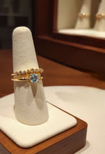 Load image into Gallery viewer, Two Piece Aquamarine Ring Set
