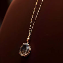 Load image into Gallery viewer, Smoky Quartz Necklace Rose Gold
