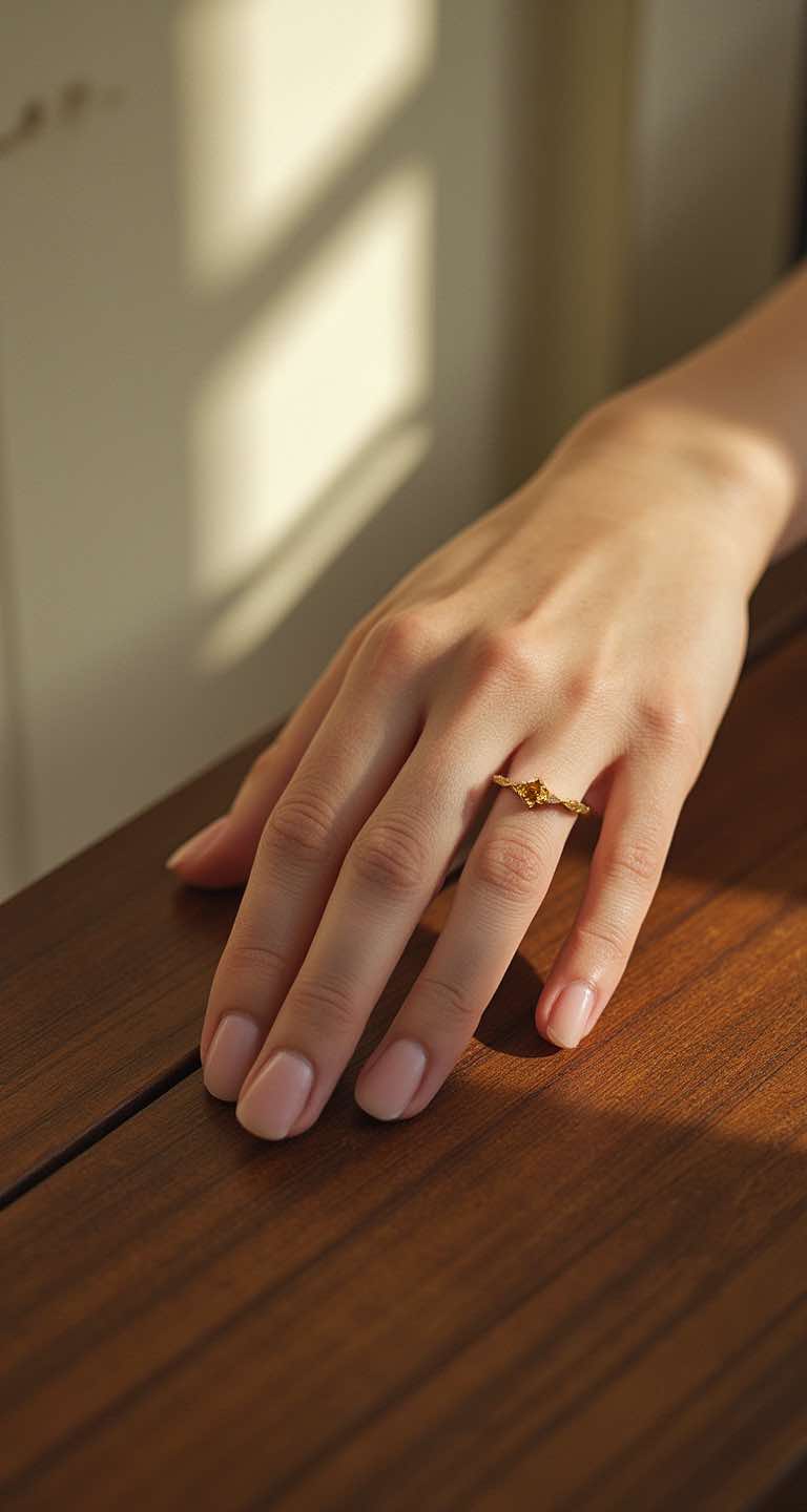 Citrine Ring in Rose Gold