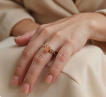 Load image into Gallery viewer, 1ct Peach Moonstone Ring in 14k Gold
